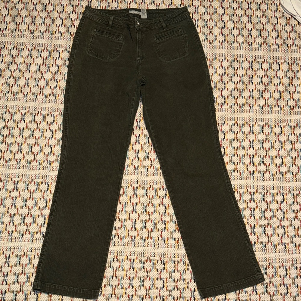Chico's Olive Straight Leg Jeans